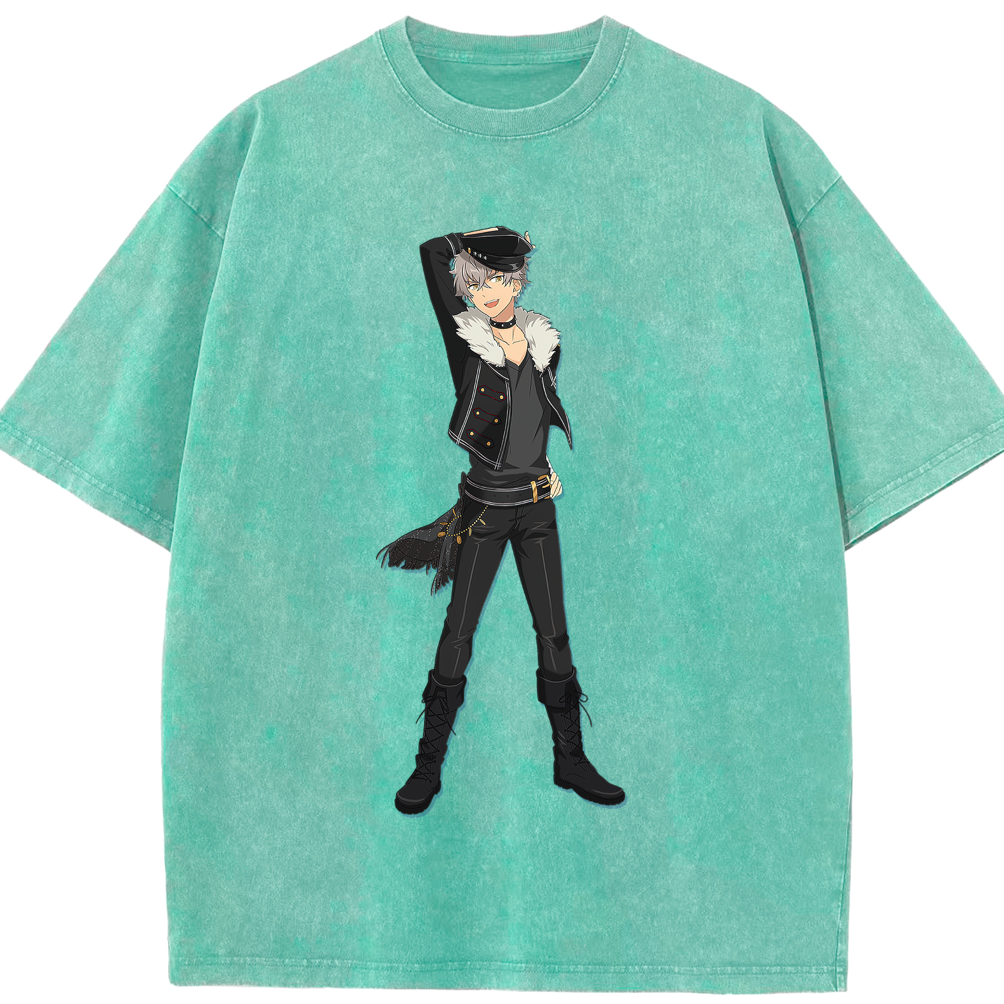 （画像用） あんさんぶるスターズ! Ensemble Stars 綿100% ヴィンテージ風 半袖Tシャツ（フロントプリント）